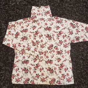 Floral turtleneck